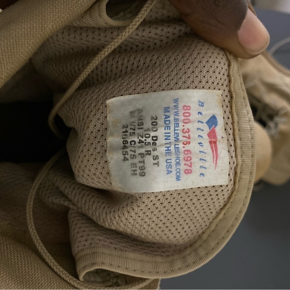 Belleville Mens Military Combat Boots Sz 10.5R Work boot Steel Toe - Picture 4 of 14